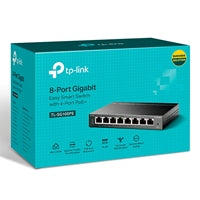 TP-Link TL-SG108PE 8-Port Gigabit PoE+ Switch Metal 64W TP-Link TL-SG108PE 8-Port Gigabit PoE+ Switch Metal 64W